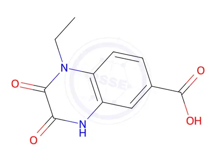 Chemical structure of 1-Ethyl-2,3-dioxo-1,2,3,4-tetrahydroquinoxaline-6-carboxylic Acid