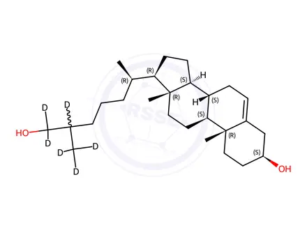 Chemical structure of 27-hydroxycholesterol-d6