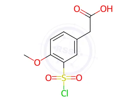 Chemical structure of [3-(Chlorosulfonyl)-4-methoxyphenyl]acetic acid