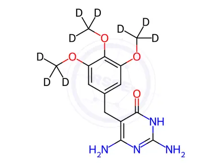 Chemical structure of 4-Hydroxy Trimethoprim-d9