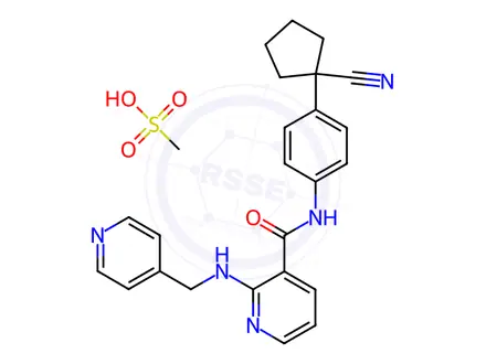 Chemical structure of Apatini Mesylate