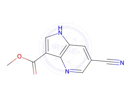 Chemical structure of Methyl 6-cyano-1H-pyrrolo[3,2-b]pyridine-3-carboxylate