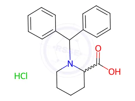 Chemical structure of 1-Benzhydrylpiperidine-2-carboxylic acid hydrochloride