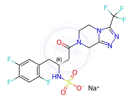 Chemical structure of Sitagliptin Phosphate Impurity 40 Sodium Salt