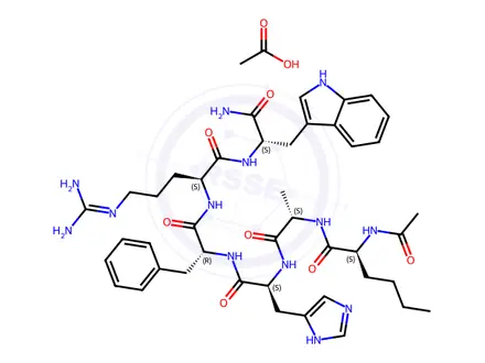 Chemical structure of Acetyl hexapeptide-1 Acetate