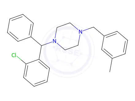 Chemical structure of 1-((2-Chlorophenyl)(phenyl)methyl)-4-(3-methylbenzyl)piperazine