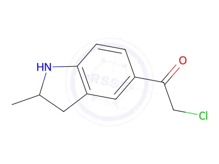 Chemical structure of 2-Chloro-1-(2-methylindolin-5-yl)ethanone