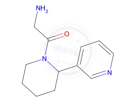 Chemical structure of 2-Amino-1-[2-(pyridin-3-yl)piperidin-1-yl]ethan-1-one
