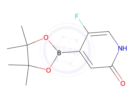 Chemical structure of 5-Fluoro-4-(4,4,5,5-tetramethyl-1,3,2-dioxaborolan-2-yl)pyridin-2(1H)-one