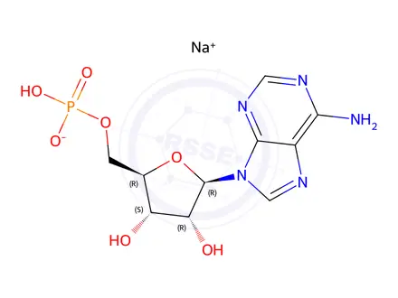 Chemical structure of Adenosine-5'-Monophosphate Sodium Salt