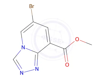 Chemical structure of Methyl 6-bromo-[1,2,4]triazolo[4,3-a]pyridine-8-carboxylate