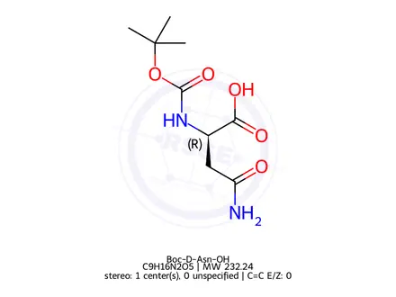 Chemical structure of Boc-D-Asn-OH