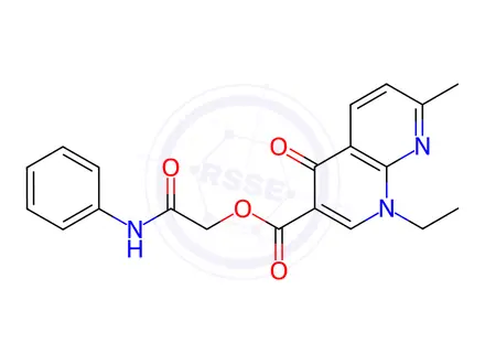 Chemical structure of 2-Oxo-2-(phenylamino)ethyl 1-ethyl-7-methyl-4-oxo-1,4-dihydro-1,8-naphthyridine-3-carboxylate