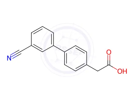 Chemical structure of 4-(3-Cyanophenyl)phenylacetic acid