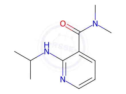 Chemical structure of N,N-dimethyl-2-[(propan-2-yl)amino]pyridine-3-ca rboxamide