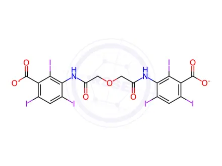 Chemical structure of ioglycamic acid sodium salt