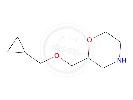 Chemical structure of 2-[(cyclopropylmethoxy)methyl]morpholine
