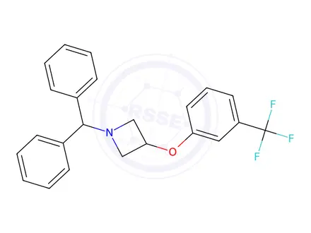 Chemical structure of 1-Benzhydryl-3-(3-(trifluoromethyl)phenoxy)azetidine