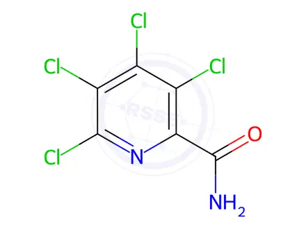 Chemical structure of 3,4,5,6-TETRACHLORO-PYRIDINE-2-CARBOXYLIC ACID AMIDE