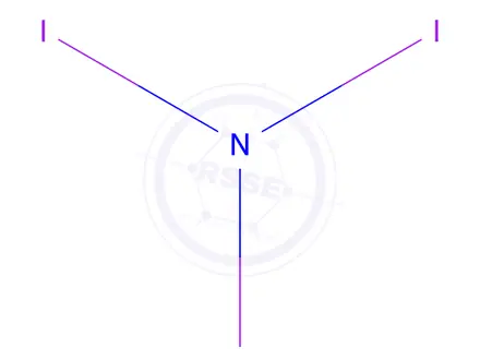 Chemical structure of nitrogen iodide