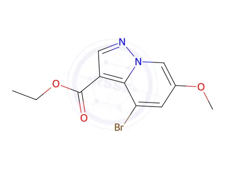 Chemical structure of ETHYL 4-BROMO-6-METHOXYPYRAZOLO[1,5-A]PYRIDINE-3-CARBOXYLATE