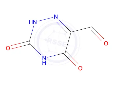 Chemical structure of 2,3,4,5-Tetrahydro-3,5-dioxo-1,2,4-triazine-6-carboxaldehyde
