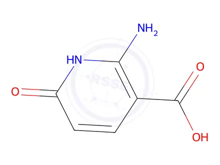 Chemical structure of 2-amino-6-hydroxypyridine-3-carboxylic acid