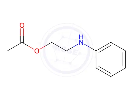 Chemical structure of Ethanol,2-(phenylamino)-, 1-acetate
