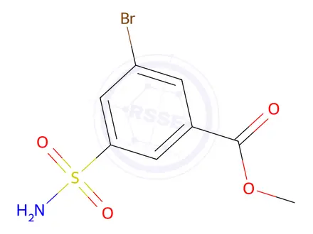 Chemical structure of methyl 3-bromo-5-sulfamoylbenzoate