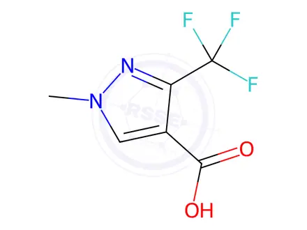 Chemical structure of 3-(Trifluoromethyl)-1-methyl-1H-pyrazole-4-carboxylic Acid