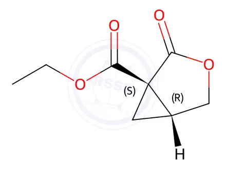 Chemical structure of (1S,5R)-ethyl 2-oxo-3-oxabicyclo[3.1.0]hexane-1-carboxylate