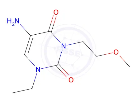 Chemical structure of 5-Amino-1-ethyl-3-(2-methoxyethyl)pyrimidine-2,4(1h,3h)-dione