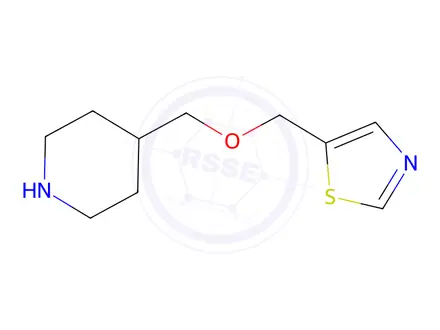Chemical structure of 4-{[(1,3-Thiazol-5-yl)methoxy]methyl}piperidine