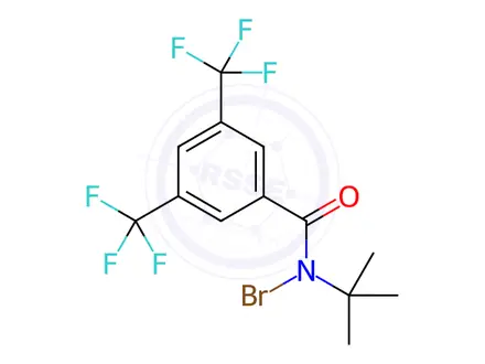 Chemical structure of Benzamide, N-bromo-N-(1,1-dimethylethyl)-3,5-bis(trifluoromethyl)-