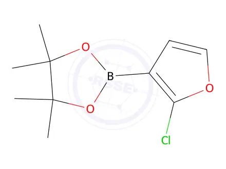 Chemical structure of 2-(2-Chlorofuran-3-yl)-4,4,5,5-tetramethyl-1,3,2-dioxaborolane
