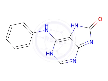 Chemical structure of 6-(Phenylamino)-1H-purin-8(7H)-one
