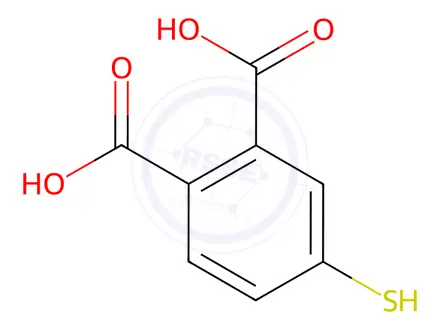 Chemical structure of 4-mercaptophthalic acid