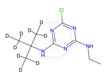 Chemical structure of Terbuthylazine-d9