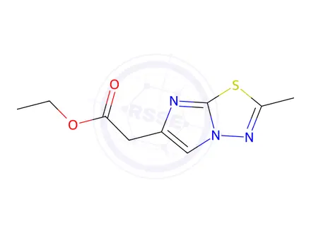 Chemical structure of ethyl 2-(2-methylimidazo[2,1-b][1,3,4]thiadiazol-6-yl)acetate