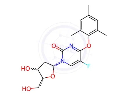 Chemical structure of 5-Fluoro-O4-(2,4,6-trimethylphenyl)-2'-deoxyuridine