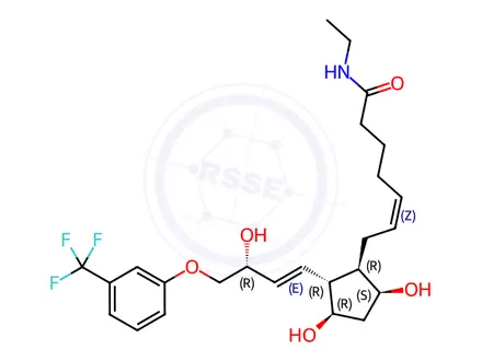 Chemical structure of N-Ethyl Fluprostenol Carboxamide