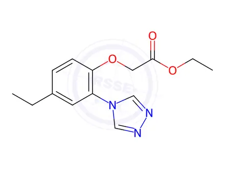 Chemical structure of Ethyl 2-(4-ethyl-2-(4H-1,2,4-triazol-4-yl)phenoxy)acetate