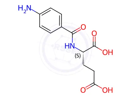 Chemical structure of N-(4-Aminobenzoyl)-L-glutamic Acid