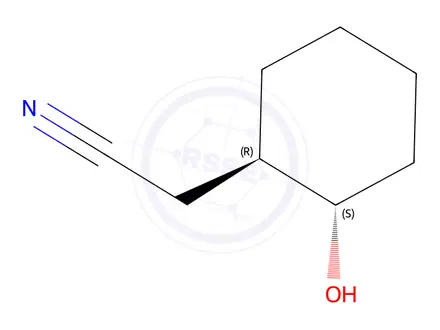 Chemical structure of 2-[(1R,2S)-2-hydroxycyclohexyl]acetonitrile