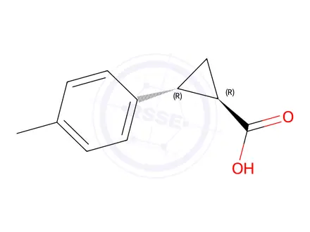 Chemical structure of rel-(1R,2R)-2-(p-Tolyl)cyclopropane-1-carboxylic Acid