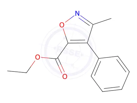 Chemical structure of 5-Isoxazolecarboxylicacid,3-methyl-4-phenyl-,ethylester(9CI)