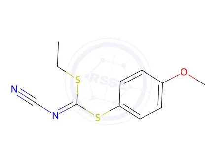 Chemical structure of Ethyl(4-methoxyphenyl)cyanocarbonimidodithioate