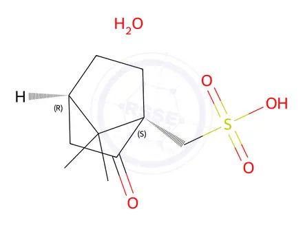 Chemical structure of (1S)-(+)-10-Camphorsulfonic acid