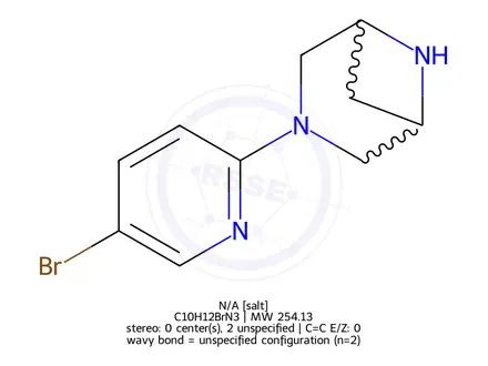 Chemical structure of 3-(5-Bromopyridin-2-yl)-3,6-diazabicyclo[3.1.1]heptane