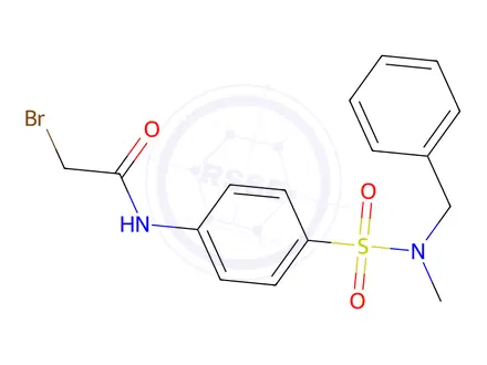 Chemical structure of N-(4-{[Benzyl(methyl)amino]sulfonyl}phenyl)-2-bromoacetamide